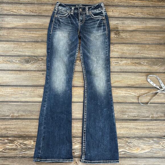 Silver Jeans Dark Blue Boot Cut Women's Jeans - Picture 4 of 7